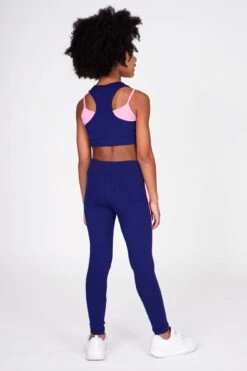 Double Layer Bra Top -Pineapple girls navy tops double layer bra top 04