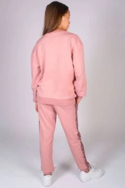 Leopard Logo Sweatshirt -Pineapple girls pink leopard logo sweatshirt tl1628cp5 04 4f481417 26f0 4ed5 a591 279113f599b0