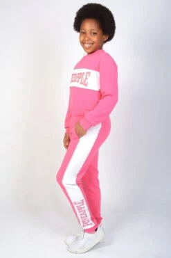 Logo Panel Joggers -Pineapple girls pink logo panel joggers 03 3158ee9b 6a06 49ea 83c3 d37c9e7f0aca