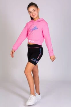 The Next Step Logo Crop Hoodie -Pineapple girls pink pineapple the next step logo crop hoodie 03 0c5a188e e329 4b24 90d6 65ef1821b8af