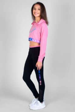 Pineapple X TNS Tape Hem Hoodie -Pineapple girls pink tape hem hoodie 004