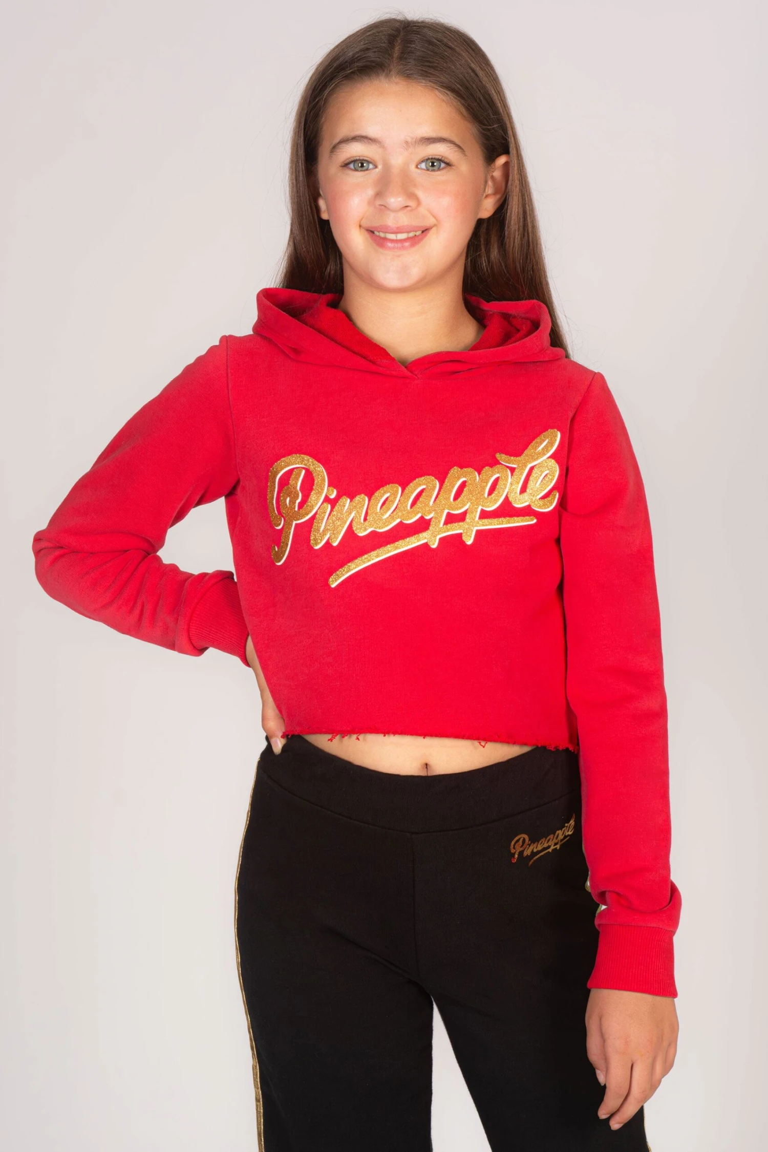 Crop Hoodie With Glitter Logo 1 Crop Hoodie With Glitter Logo