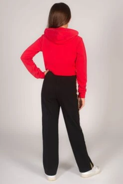 Crop Hoodie With Glitter Logo 7 Crop Hoodie With Glitter Logo -Pineapple girls red glitter logo crop hoodie 04