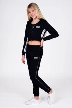 Tape Joggers 7 Tape Joggers -Pineapple girls tape black joggers pt1769ca1 03