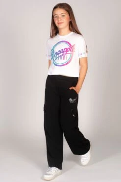 Logo Crop T-Shirt -Pineapple girls white logo crop t shirt 03 0501bbac f854 42bf 89db 31e893f55cc5