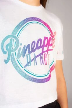 Logo Crop T-Shirt -Pineapple girls white logo crop t shirt 05 e6e70731 1808 4d6c a2b3 a3ca7b3a6210