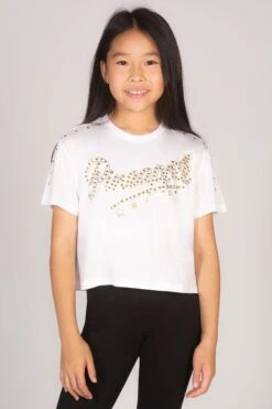 Crop T-Shirt With Stud Logo