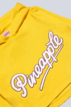 Pineapple Logo Crop Hoodie -Pineapple girls yellow crop logo hoodie 05 81327d4e 70e4 4ace 9f8a f6fdcf35a108