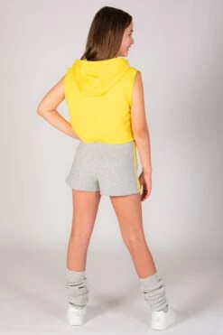 Sleeveless Dance Crop Hoodie -Pineapple girls yellow seelveless crop hoodie 04 69213314 a449 46d6 89e1 7c550b5db3c5