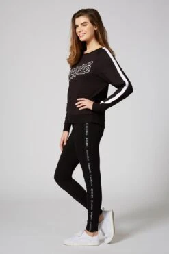 Jacquard Leggings -Pineapple jacquard legging black PT16890A1 02