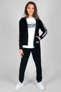 Unisex Zip Hoodie -Pineapple kids black zip jacket 03