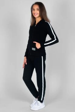 Unisex Zip Hoodie -Pineapple kids black zip jacket 04