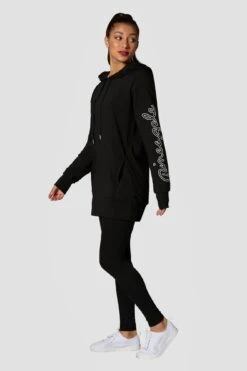 Longline Logo Hoodie -Pineapple loopback ll hoodie black TH15440A1 02 622199d4 2328 4d1f 8ee0 da711b3227a7