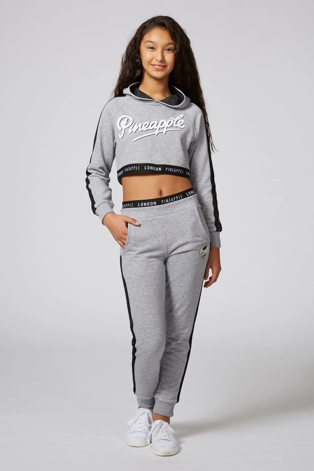 Mesh Stripe Crop Hoodie 2 Mesh Stripe Crop Hoodie - Image 2