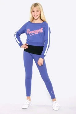 Long Sleeve Double Layer Set -Pineapple pineapple girls blue denim long sleeve double layer tl1562cd1 02