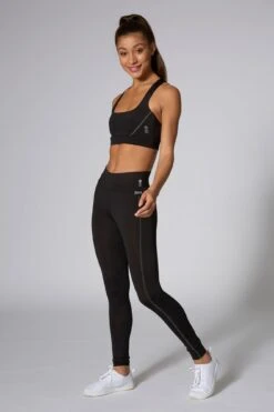 Performance High Waisted Leggings -Pineapple poly elastane legging black PT16830A1 02 d313263e 98d9 4301 8c5c d79e44aa57d9