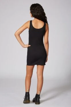 Stripe Tank Dress -Pineapple stripe tank dress black DR0012CA1 03