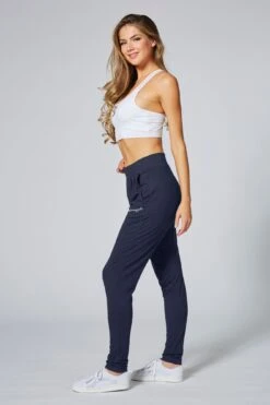 Viscose Relaxed Fit Jersey Trousers -Pineapple viscose jogger charcoal PT04160A6 03