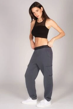 Combat Joggers -Pineapple women grey combat joggers PT17960A6 04