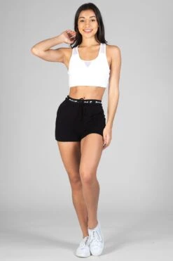 Drawcord Lounge Sweat Shorts -Pineapple womens black band shorts 03