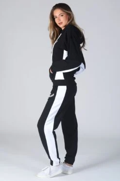 Contrast Panel Joggers -Pineapple womens black contrast panel jogger 04