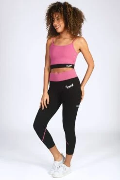 Crop Piping Pocket Leggings -Pineapple womens black crop piping pocket leggings pt18490a1 04 52889815613 o