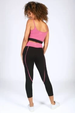 Crop Piping Pocket Leggings -Pineapple womens black crop piping pocket leggings pt18490a1 05 52888791682 o