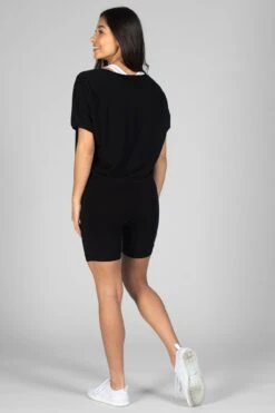 Cycling Shorts -Pineapple womens black cycling shorts 04