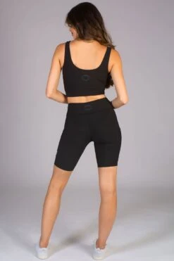 Cycling Shorts With Pocket -Pineapple womens black cycling shorts with pocket PS15790A1 07