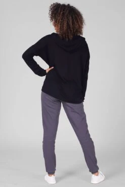 Dip Hem Hoodie -Pineapple womens black dip hem hoodie 05 1d1f578f 6feb 4ad3 ae05 05fca07a9e2b