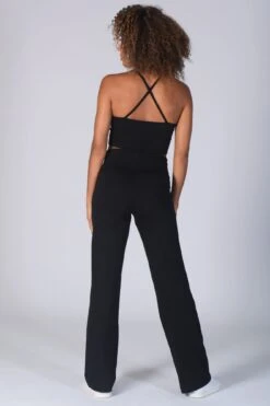 Fold Down Waist Jersey Trousers -Pineapple womens black fold down waist jersey trousers 04 478055b6 1347 48ae ad75 64401780265a