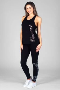 Jacquard Vest -Pineapple womens black jacquard vest 03