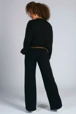 Leopard Jersey Bomber -Pineapple womens black leopard bomber 05