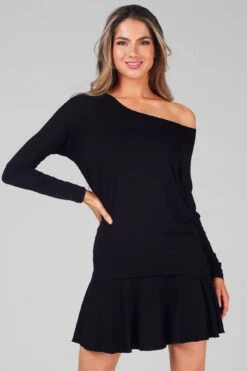 Long Sleeve Dip Back Top