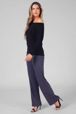 Long Sleeve Dip Back Top -Pineapple womens black long sleeve dip back top 05 1bda849a f976 403b 943b 56423a4f658d