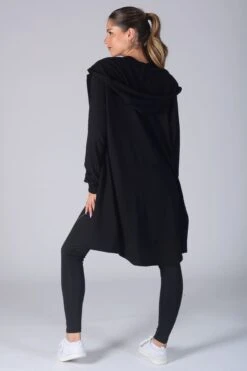 Longline Zip Hoodie 9 Longline Zip Hoodie -Pineapple womens black longline zip jacket 05