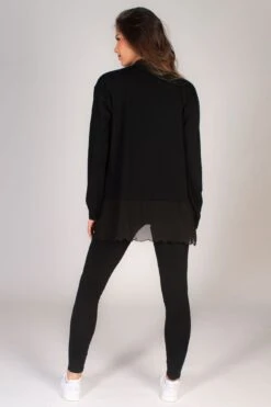 Mesh Hem Cardigan -Pineapple womens black mesh hem cardigan JH00340A1 04 e4416866 4fd4 4866 be16 ec788204f26b