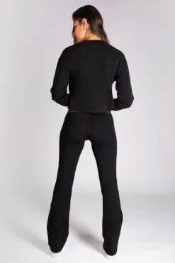 Logo Midi Crop Sweater -Pineapple womens black midi crop sweater 04