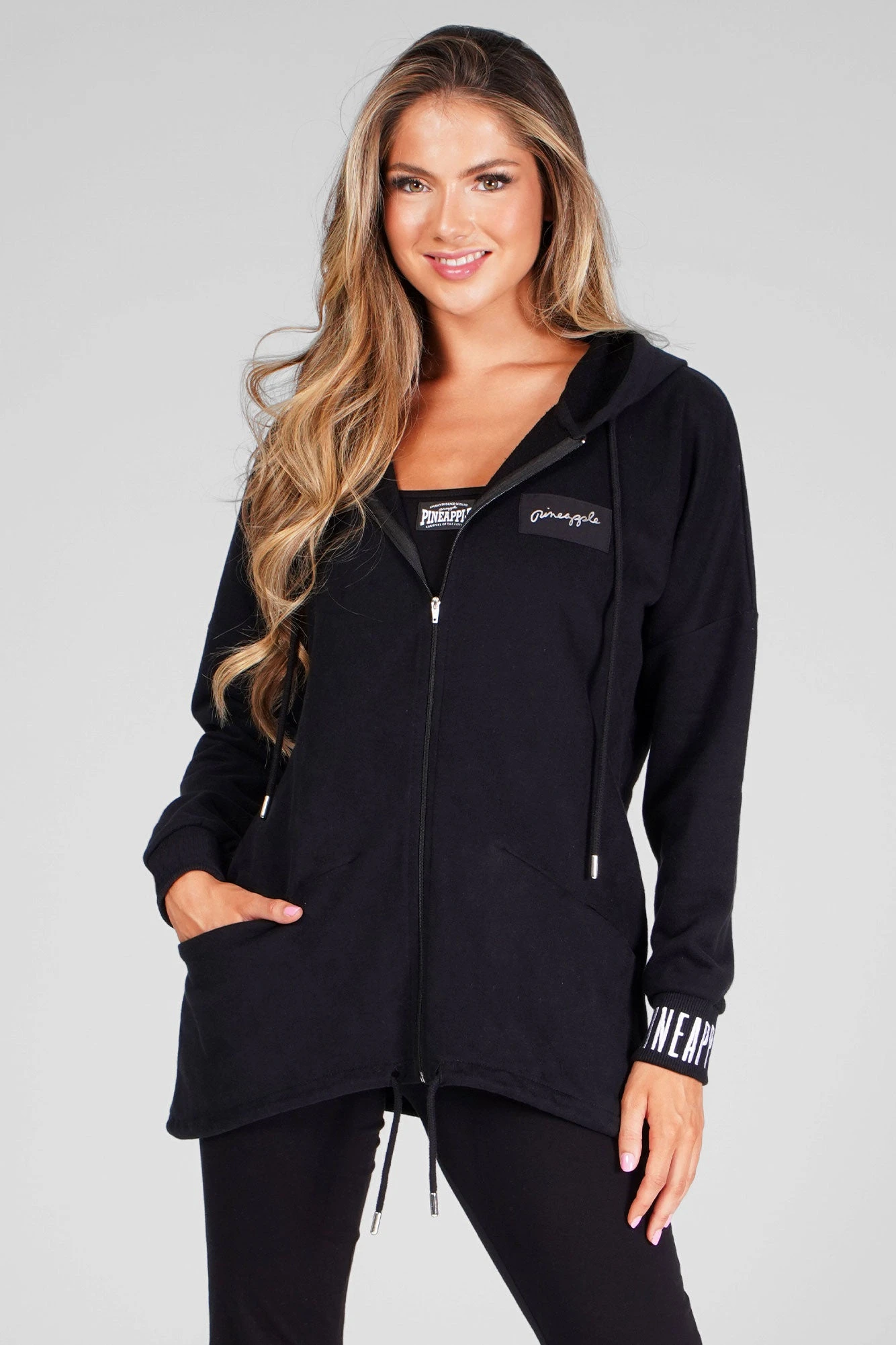 Parker Style Longline Zip Hoodie 1 Parker Style Longline Zip Hoodie