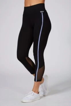 Piping Mesh Crop Leggings