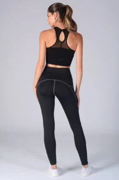 Pocket Leggings -Pineapple womens black pocket leggings 04 07039afa 18b5 4970 a9bc a393f2424515