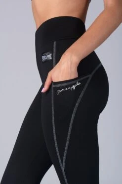 Pocket Leggings -Pineapple womens black pocket leggings 05 9b81066c 3eb7 4ea3 ad78 b179a9b19f9d