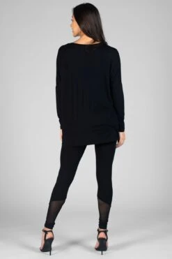 Script Long Sleeve Top 9 Script Long Sleeve Top -Pineapple womens black script ls t shirt 05