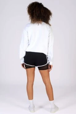 2 In 1 Running Shorts 7 2 In 1 Running Shorts -Pineapple womens black two in one running shorts PS15780A1 04