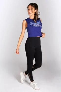 Sleeveless Crop T-Shirt -Pineapple womens blue sleeveless crop t shirt 03