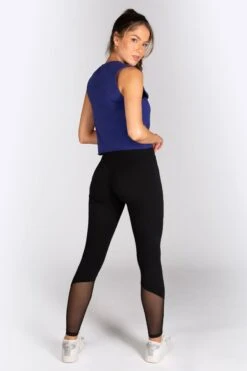 Sleeveless Crop T-Shirt -Pineapple womens blue sleeveless crop t shirt 04