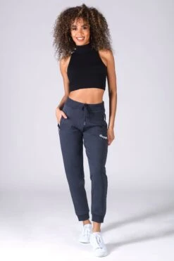 Pineapple -Pineapple womens charcoal skinny zip joggers 02