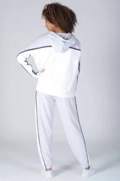 Panel Piping Hoodie -Pineapple womens grey panel piping hoodie 05 2ed97568 4d94 462e 9f75 bc450ef68791