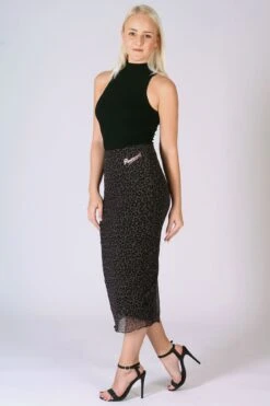 Leopard Skirt -Pineapple womens leopard skirt SK00100E2 03