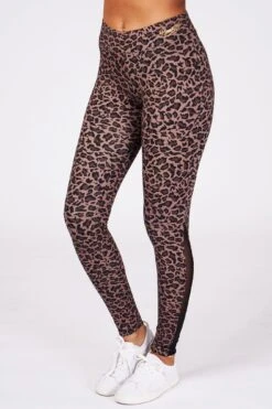 Leopard V Mesh Leggings